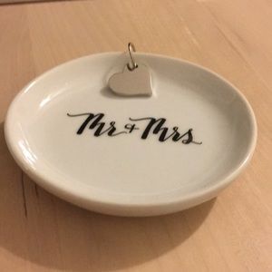 Crate and Barrel “Mr. & Mrs.” catchall dish